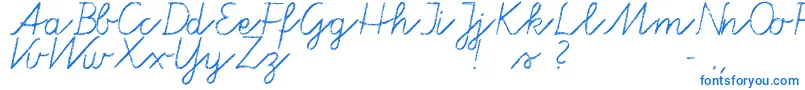 Tafelschrift-Schriftart – Blaue Schriften