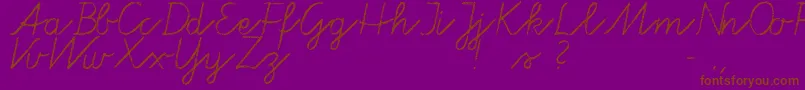 フォントTafelschrift – 紫色の背景に茶色のフォント