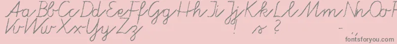 Tafelschrift Font – Gray Fonts on Pink Background