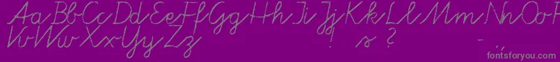 Tafelschrift-Schriftart – Graue Schriften auf violettem Hintergrund