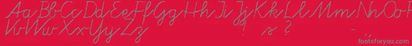 Tafelschrift Font – Gray Fonts on Red Background