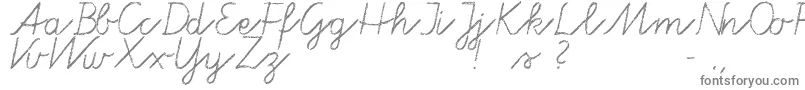フォントTafelschrift – 白い背景に灰色の文字