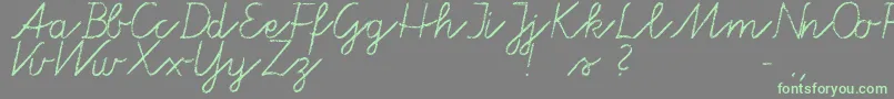 Tafelschrift Font – Green Fonts on Gray Background