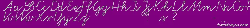 Шрифт Tafelschrift – зелёные шрифты на фиолетовом фоне