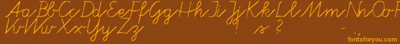Шрифт Tafelschrift – оранжевые шрифты на коричневом фоне