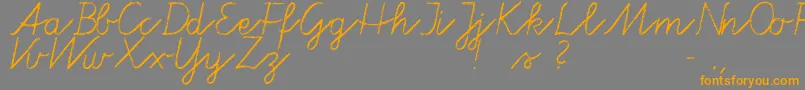 Шрифт Tafelschrift – оранжевые шрифты на сером фоне