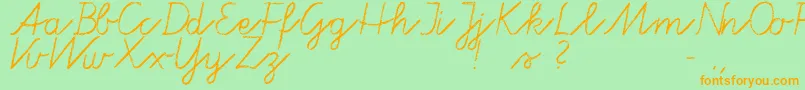 Шрифт Tafelschrift – оранжевые шрифты на зелёном фоне
