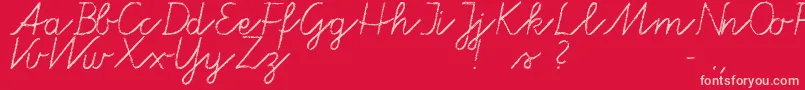 Tafelschrift-fontti – vaaleanpunaiset fontit punaisella taustalla