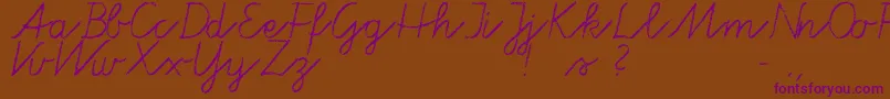 Tafelschrift Font – Purple Fonts on Brown Background