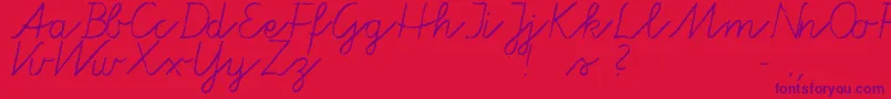 Tafelschrift-fontti – violetit fontit punaisella taustalla