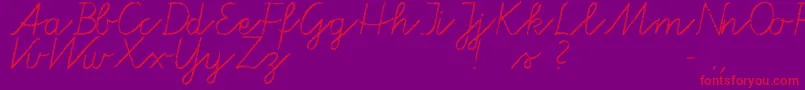 Tafelschrift Font – Red Fonts on Purple Background