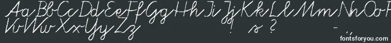 Tafelschrift Font – White Fonts on Black Background