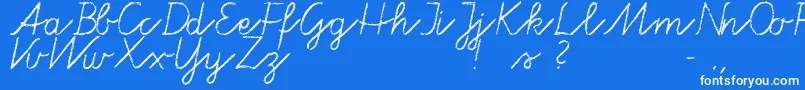 Шрифт Tafelschrift – белые шрифты на синем фоне