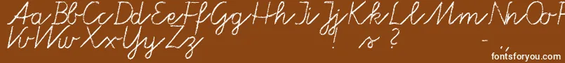 Шрифт Tafelschrift – белые шрифты на коричневом фоне