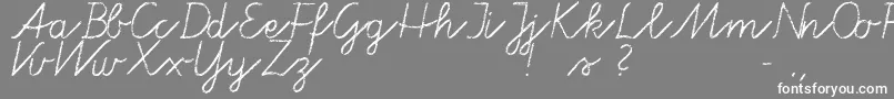 フォントTafelschrift – 灰色の背景に白い文字