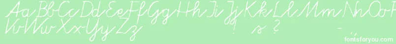 フォントTafelschrift – 緑の背景に白い文字