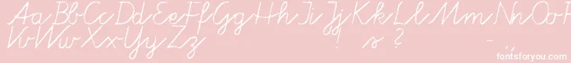 Tafelschrift-fontti – valkoiset fontit vaaleanpunaisella taustalla