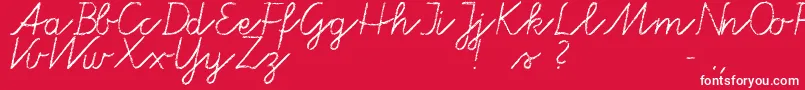 Tafelschrift Font – White Fonts on Red Background