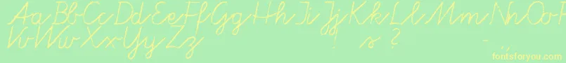 Tafelschrift Font – Yellow Fonts on Green Background