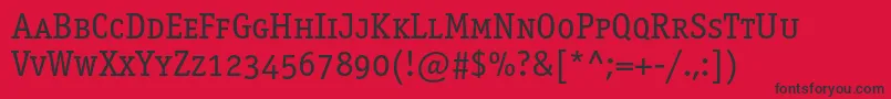 Officinaserifbookscc Font – Black Fonts on Red Background