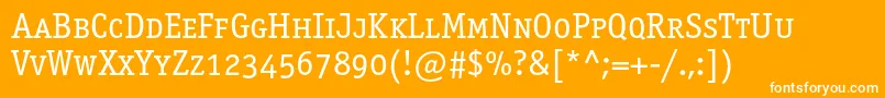 Officinaserifbookscc Font – White Fonts on Orange Background