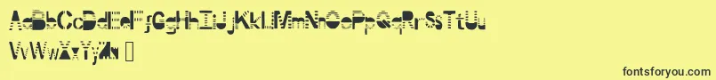 Portal Font – Black Fonts on Yellow Background