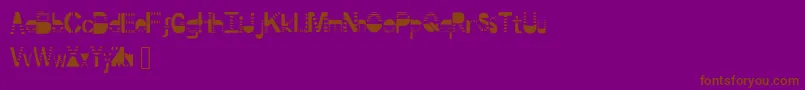 Portal Font – Brown Fonts on Purple Background