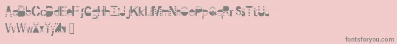 Portal Font – Gray Fonts on Pink Background