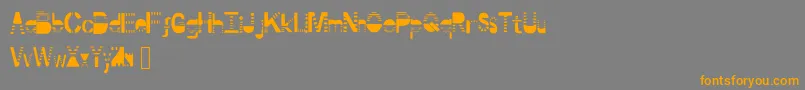 Police Portal – polices orange sur fond gris