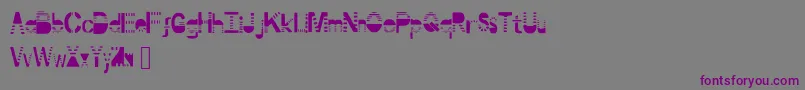 Portal Font – Purple Fonts on Gray Background