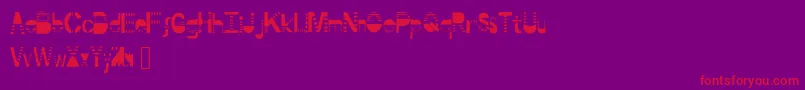 Portal Font – Red Fonts on Purple Background