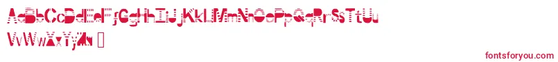 Portal Font – Red Fonts on White Background