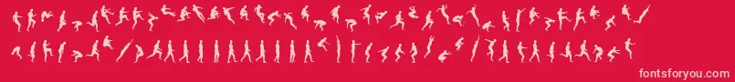 Swifty Font – Pink Fonts on Red Background