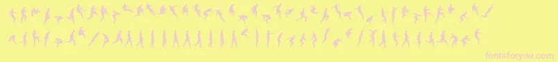 Swifty-fontti – vaaleanpunaiset fontit keltaisella taustalla