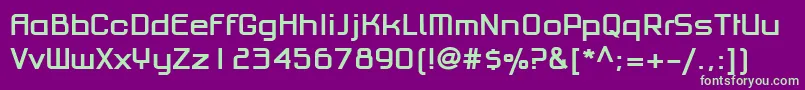 Шрифт PfhaussquareproBold – зелёные шрифты на фиолетовом фоне