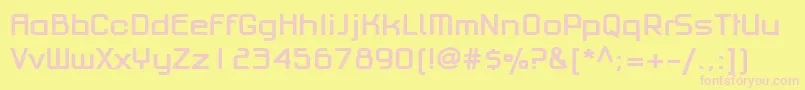 PfhaussquareproBold Font – Pink Fonts on Yellow Background