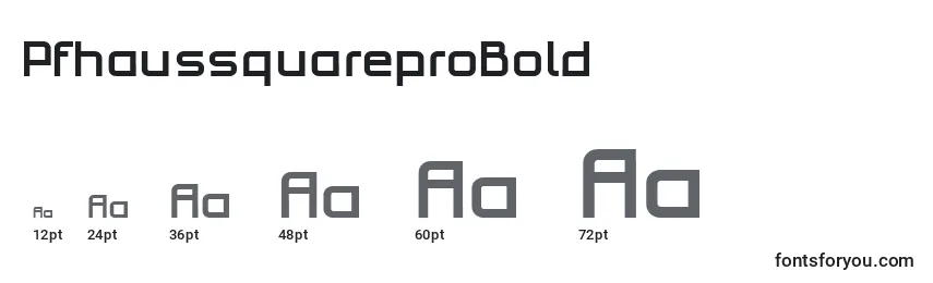 PfhaussquareproBold Font Sizes