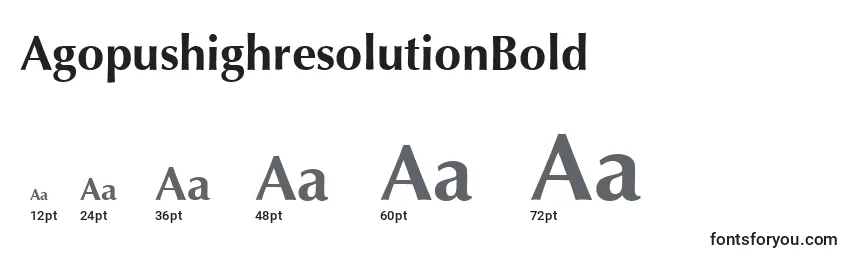 AgopushighresolutionBold Font Sizes