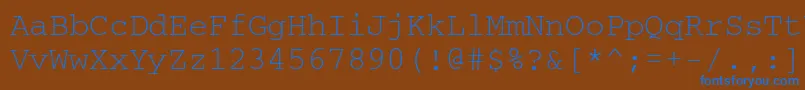 Шрифт CourierettNormal – синие шрифты на коричневом фоне