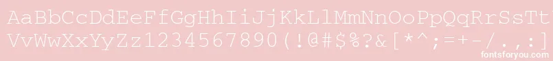 CourierettNormal Font – White Fonts on Pink Background