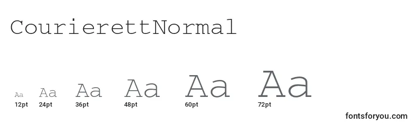 CourierettNormal Font Sizes