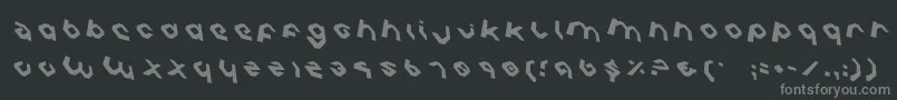 CharliesAnglesRotate Font – Gray Fonts on Black Background
