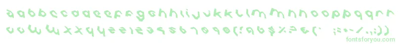 CharliesAnglesRotate Font – Green Fonts on White Background