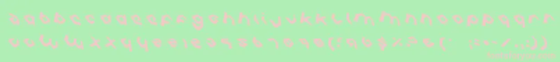 フォントCharliesAnglesRotate – 緑の背景にピンクのフォント