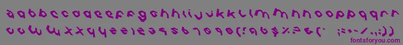 CharliesAnglesRotate Font – Purple Fonts on Gray Background