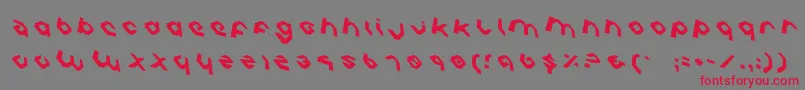 CharliesAnglesRotate Font – Red Fonts on Gray Background