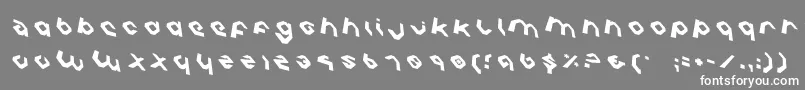 CharliesAnglesRotate Font – White Fonts on Gray Background