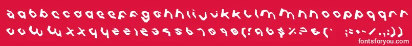 CharliesAnglesRotate Font – White Fonts on Red Background