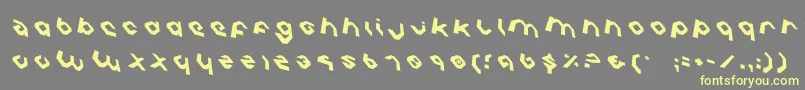 CharliesAnglesRotate Font – Yellow Fonts on Gray Background