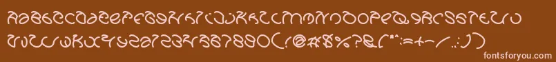 GraphicDream-Schriftart – Rosa Schriften auf braunem Hintergrund